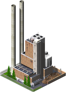 <p>The coal-power plant converts by thermal combustion produced heat to electrical energy. Through elaborate filter systems, a large part of the exhaust gases are freed from pollutant particles.</p>